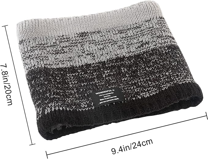 Winter Fleece Neck Warmer Mens Ski Mask Face Warmer Neck Gaiter Neck Scarf Women Thick Windproof 2 Pack