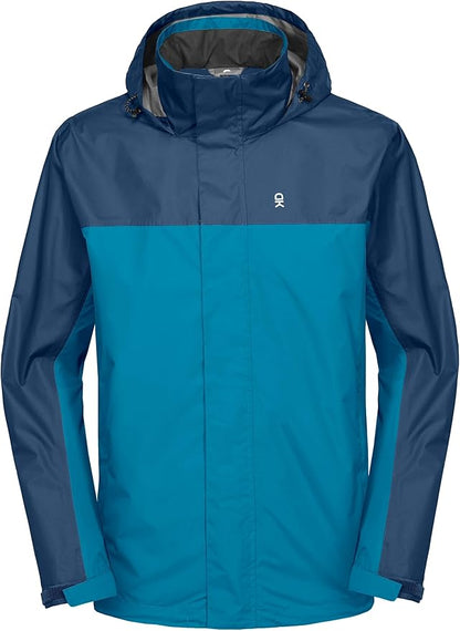 Little Donkey Andy Men's Waterproof Rain Jacket Outdoor Lightweight Rain Shell Coat for Hiking,Golf,Travel