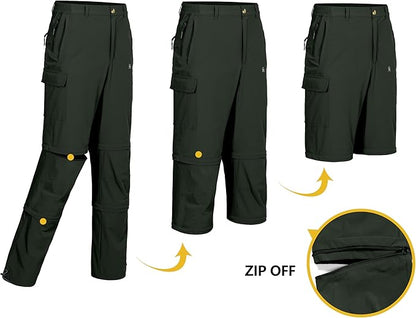 Little Donkey Andy Men's Stretch Convertible Pants, Zip-Off Quick-Dry Hiking Pants, UV Protection, Lightweight