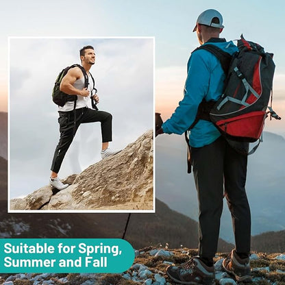 Men's Hiking Pants Quick-Dry Lightweight Sweatpants Outdoor Fishing Pants Water Resistant with Zipper Pockets