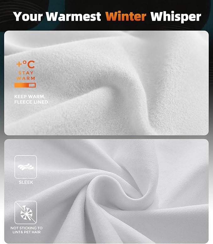 CL convallaria Mens Thermal Underwear Set with Fly Long Johns Base Layer Winter Hunting Gear Sport Top and Bottom