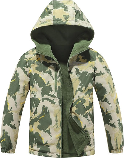 MGEOY Boys Girls Rain Jackets Lightweight Waterproof Hooded Raincoats Windbreakers for Kids 4-14Y