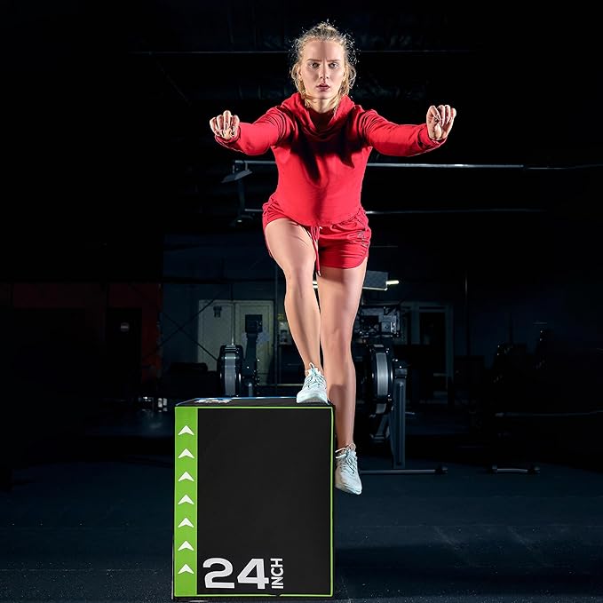 BalanceFrom 3-in-1 Foam Plyometric Jump Box for Home Gym with Multiple Height Options – Versatile Plyo with Non-Slip Surface for Strength, HIIT, Step-Ups, and Agility Training