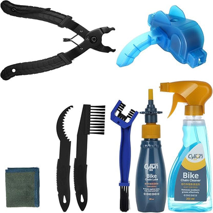 Bicycle Cleaning Kit including chain Cleaing Agent,chain brush,maintenance tool,lube,degreaser