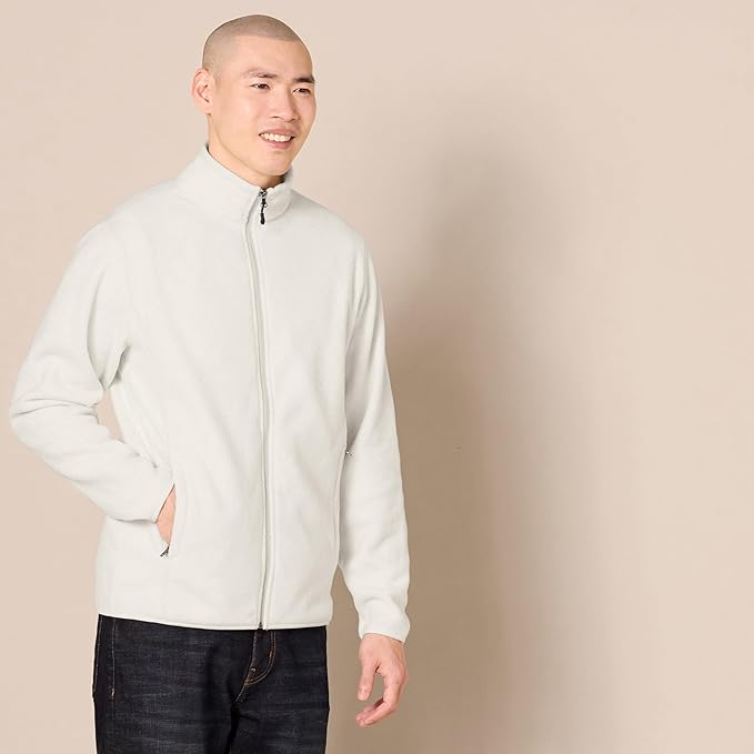 Amazon Essentials Men's Full-Zip Fleece Jacket (Available in Big & Tall)