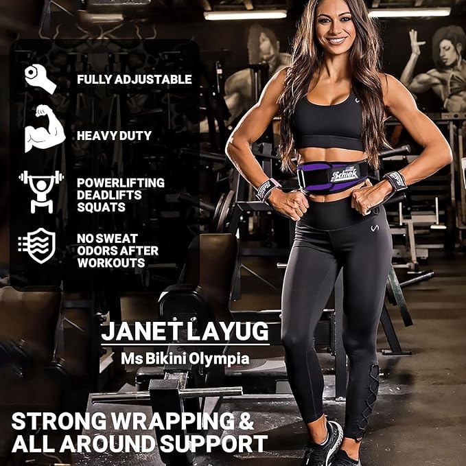 Schiek Sports Model 2004 Nylon 4 3/4" Weight Lifting Belt - Black