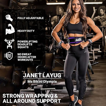 Schiek Sports Model 2004 Nylon 4 3/4" Weight Lifting Belt - Black