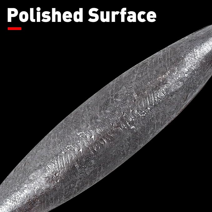 Through Wire Inline Torpedo Sinkers, Lead Double Ringed One Piece Wire Saltwater Fishing Torpedo Weights for Bottom Surf Fishing 1oz, 2oz, 3oz, 4oz, 5oz