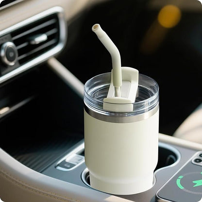 Reusable Metal Straws with Silicone Tip for Stanley 40oz,Stainless Steel Drinking Straws for 40oz Tumbler,3 Straight Tubes & 6 Tips& 1 Cleanr Brush(Tropical Teal)