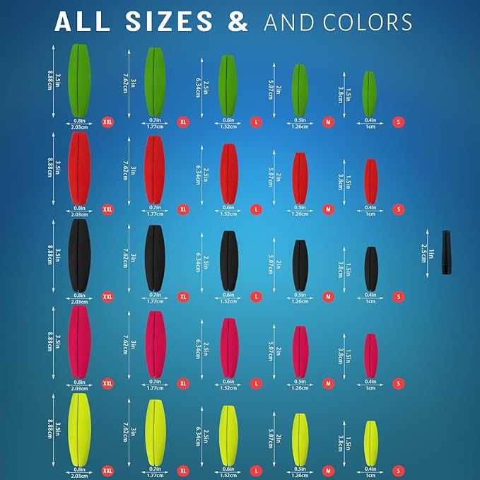 Narcissus Fishing Slotted Peg Float – Slip Bobbers for Fishing, Catfishing Tackle, Fishing Bobbers for Bass, Santee Rig, Easy Line Insertion, No Threading