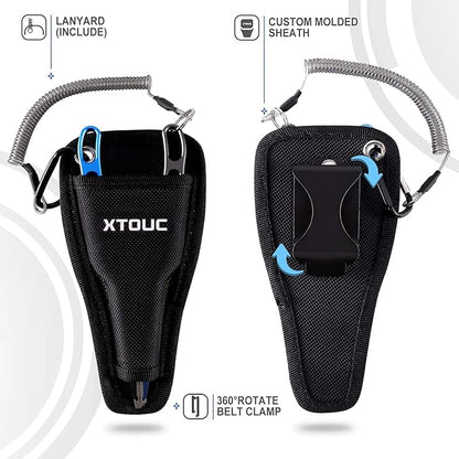 Fishing Pliers, Titanium Alloy Clamp Head Fishing Gear,Saltwater Resistant Fishing Tools, Hook Remover Braid Line Cutting and Split Ring Pliers, with Sheath and Lanyard