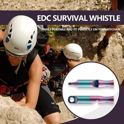 WeKnife Emergency Whistle Survival Loud, Titanium Outdoor Safety Whistle Survival Shrill Loud Blast with Paracord for Kayak, Life Vest, Jacket, Boating, Fishing,Camping, Hiking, Hunting, Coyote