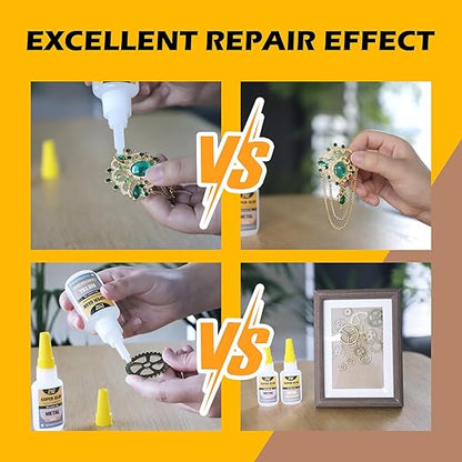 Metal Super Glue Liquid, 60g Clear Instant Thick CA Glue for Stainless Steel Aluminum DIY Crafts and Repairs, Fast Drying High Strength All Purpose Permanent Professional Cyanoacrylate Adhesives