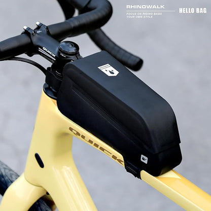Rhinowalk Bike Top Tube Bag Bike Frame Bag Fully Waterproof and Stable Bicycle Frame Bag Bicycle Bag Professional Cycling Accessories for Mountain Road Bike