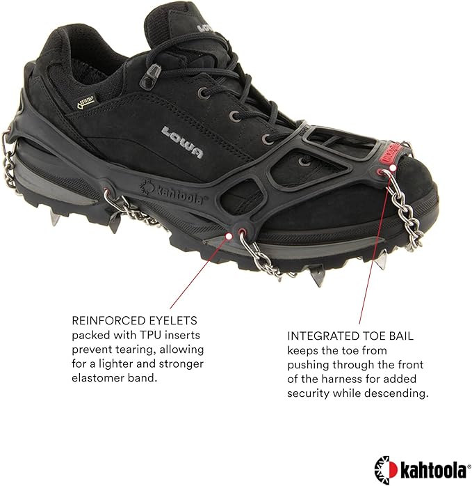 Kahtoola MICROspikes Footwear Traction for Winter Trail Hiking & Ice Mountaineering