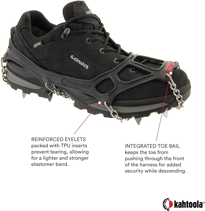 Kahtoola MICROspikes Footwear Traction for Winter Trail Hiking & Ice Mountaineering
