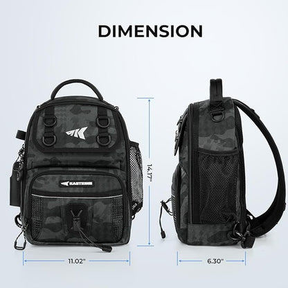 KastKing BaitSpace Fishing Sling Bag, Fishing Backpack with Rod & Beverage Holder, Tackle Bag for Fishing Gear