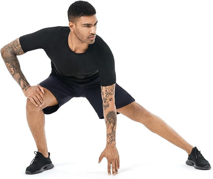 Sauna Sweat Suits Shirt Waist Trainer for Men Compression Vest Workout Gym Clothes Sweat Enhancer Short Sleeve