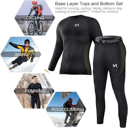 Men's Thermal Underwear Set Sport Long Johns Base Layer