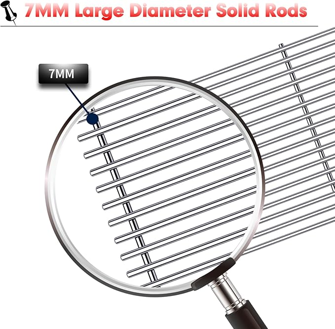 Grill Grates Parts for Weber Genesis Grill 66089, 66097, Weber Genesis II E-410, S-410, E/S-415, E/S-435, LX E/S-440, 18” Stainless Steel Grids BBQ Gas Grill Replacement Parts