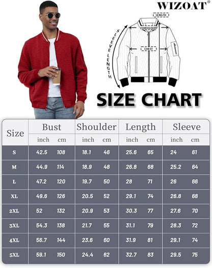 Mens Casual Jacket Loose Fit Lightweight Jacket Varsity Bomber Jacket with Zipper