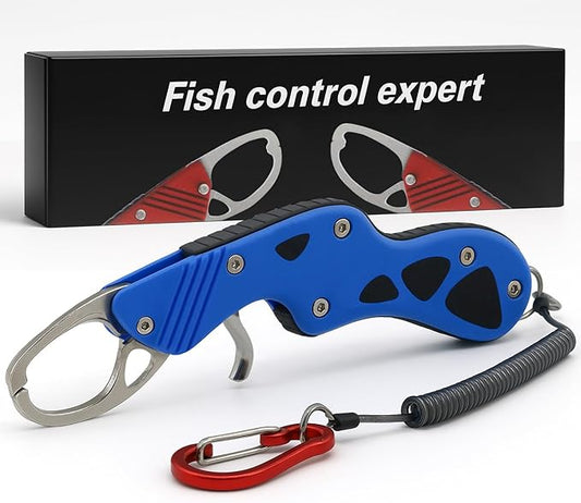 YZT High Strength Fish Gripper, Heavy Duty Stainless Steel Fishing Lip Grabber, Easy to Catch Fish,160g Portable Outdoor Men's Fishing Tools Gift,50 Pound Fish Grabber for Freshwater Saltwater