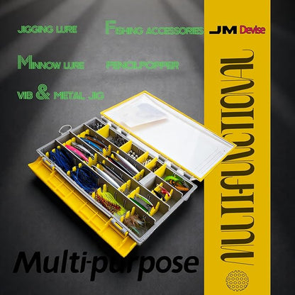 Deluxe Fishing Tackle Box, Waterproof 3600 & 3700 Terminal Tackle Trays, Organizer Includes 2 Type Dividers, Multi-purpose and All-in-one Tackle Storage (3600-3 all-in-one 1 pack)