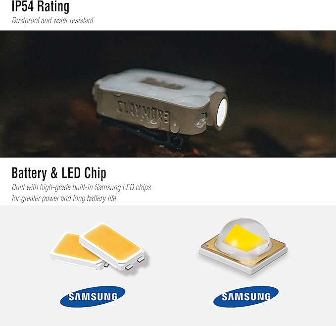 Claymore Capon 40B Red Clip-On Cap Light – USB-C Rechargeable 230LM LED Headlamp | 3 Light Modes 180° Adjustable Beam IP54 Water Resistant Up to 12 Hrs Runtime for Camping, Running, Outdoor