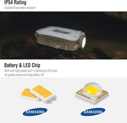 Claymore Capon 40B Red Clip-On Cap Light – USB-C Rechargeable 230LM LED Headlamp | 3 Light Modes 180° Adjustable Beam IP54 Water Resistant Up to 12 Hrs Runtime for Camping, Running, Outdoor