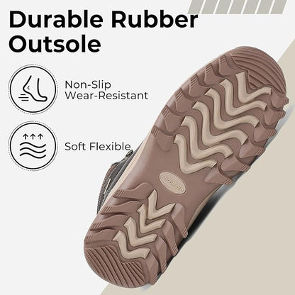 Mishansha Men's Waterproof Snow Boots, Insulated Warm Lined Winter Boot for Cold Weather, Non-Slip Outdoor Trekking Hiking Shoes Size 4-13.5