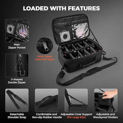 KastKing Fishing Reel Case Medium & Large, Customize Storage, Shockproof Internal Divider Design, Rigid Structural Loadmaster System, Tough and Water-resistant, Keep Reels Protective, Two Size Options