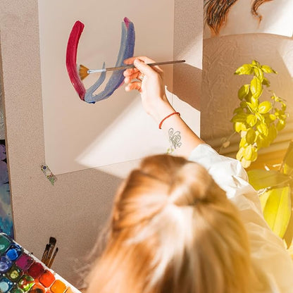 10 PCS Artist Watercolor Paint Brushes, Wooden Art Painting Brush Assorted Set Professional Artist Paint Brush Set Different Sizes Detail Paints Brushes for Watercolor Acrylic Gouache Ink Tempera