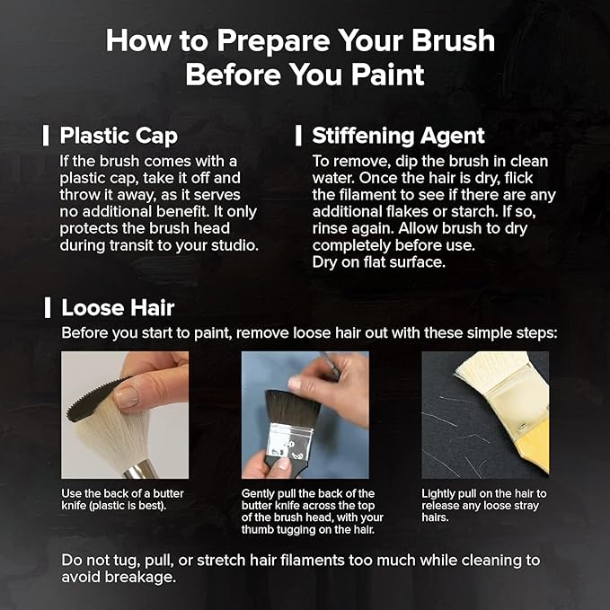 Silver Brush Limited BV-3056S Black Velvet Short Handle Large Round Brushes, Mixed Filament with Very Soft Tips, 3pc Professional Artist Painting Bundle for Watercolors, Gouache, Dyes & Silk Painting