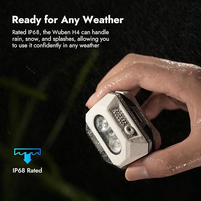 WUBEN H4 LED Headlamp Rechargeable, 800 Lumens Super Bright Head lamp, IP68 Waterproof headlamp with Motion Sensor, Headlight Flashlight 10 Modes with Red Light, for Camping Fishing& Hiking Gear