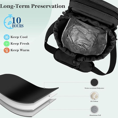 Water Bottle Holder with Strap, 32/40oz Insulation Water Bottle Carrier Bag with Phone Pocket, Water Bottle Sling Bag Crossbody Water Bottle Holder for Hiking Walking