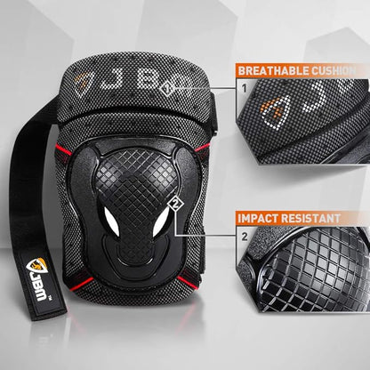 JBM Adult & Kid Skating Protective Gear Set Sktaeboard Helmet Knee and Elbow Pads with Wrist Guards for Inline Roller Skating, Scooter, Skateboarding