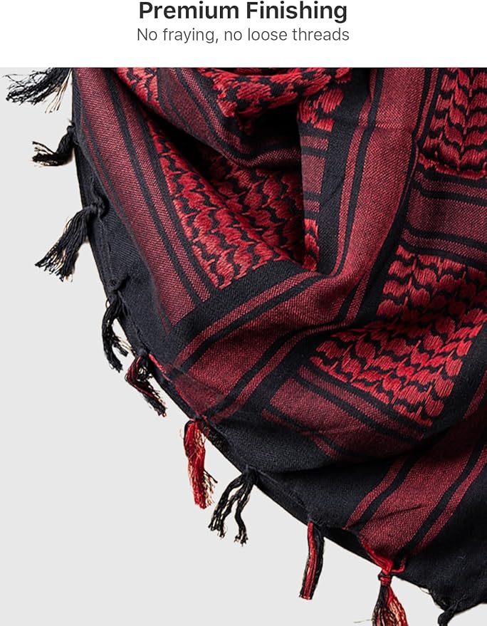 FREE SOLDIER Scarf Military Shemagh Tactical Desert Keffiyeh Head Neck Scarf Arab Wrap with Tassel for Men Women