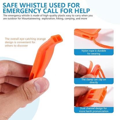 WSSROGY 12 Pack Emergency Whistles with Lanyard, 120db Safety Whistle Emergency for Survival Rescue Signaling