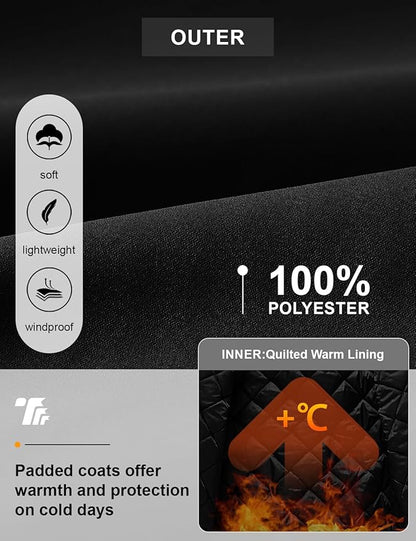 TBMPOY Men's Fall Jacket Winter Windbreaker Bomber Zip Up Padded Softshell Warm Windproof Casual Coat