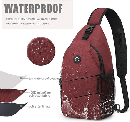 Crossbody Bags for Women Men Trendy Sling Bag Bakpack Casual Chest Bag with Convertible Shoulder Strap