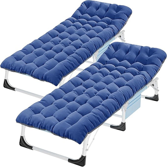 ABORON Folding Camping Cot for Adults, Double Layer 1200D, 500lb Capacity, Heavy Duty Guest Cot with Mat & Carrying Bag for Indoor & Outdoor Use