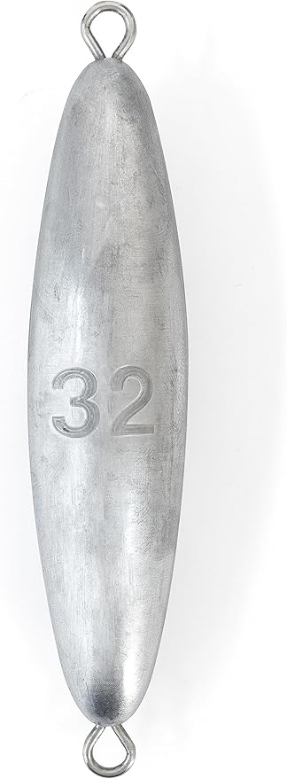 BLUEWING Torpedo Sinker Through Wire Fishing Weight Saltwater Bullet Lead Double Ringed 2oz-48oz