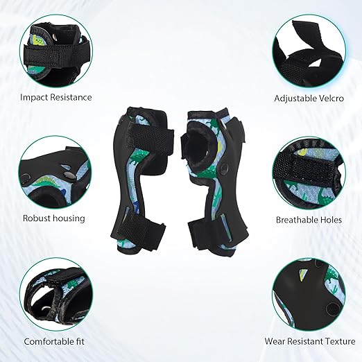 Gradient Color Kids Protective Gear Set Knee Pads for Kid 2-14 Years,W/ Adjustable Strap Kids/Youth Knee Pads Elbow Pads Wrist Guards Set for Inline Roller Skates,Cycling,BMX Bike,Skateboard,Scooter
