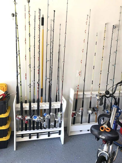 StoreYourBoard Marlin Fishing Pole Rack, Holds 24 Fishing Rods and Reels, Weather-resistant, Garage & Outdoor Fishing Rod Holder