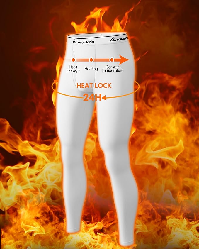 Men's Thermal Pants Fleece Lined Long Johns Compression Bottom Athletic Base Layer Cold Weather Gear 1 2 4 Pcs