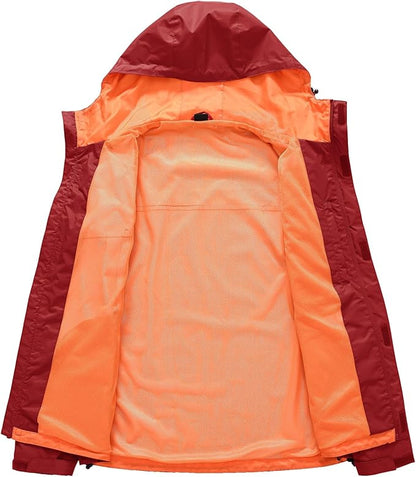 TBMPOY Men's Lightweight Rain Jackets Waterproof Raincoat with Hood Running Cycling Hiking Outdoor Windbreaker