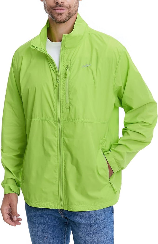 TRAILSIDE SUPPLY CO. Mens Windbreaker Jackets Lightweight Packable Jacket,Windproof and Dustproof