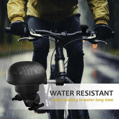 Electric Bike Ring Bell - Loud Bicycle Horn for Adult Bikes 5 Sounds 100dB - Classic Bicycle Bells for Road Bike- Rechargeable & Water Resistant, Light Up Bike Bell for Kids & Adults (Black)