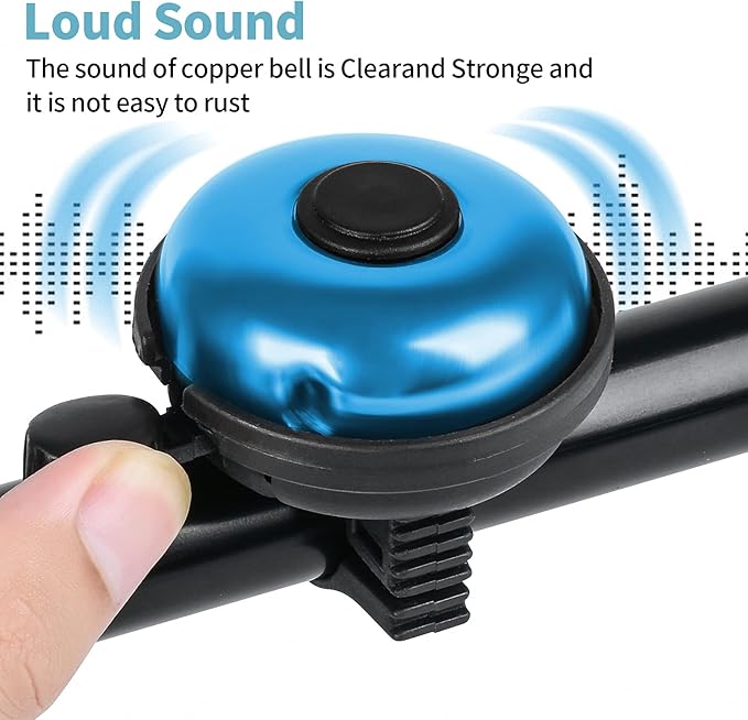 Classic Bike Bell, Aluminum Bicycle Bell, Loud Crisp Clear Sound Bicycle Bike Bell for Adults Kids