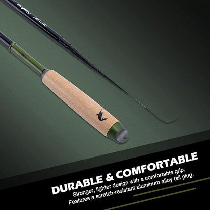 Goture 2pcs Tenkara Fishing Pole for Streams, Rivers, Ultralight Carbon Fiber Fishing Rods Inshore Stream Trout Pole for Micro Fishing